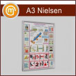 Багетная настенная рамка «Nielsen» А3 формата, книжная, матовое серебро